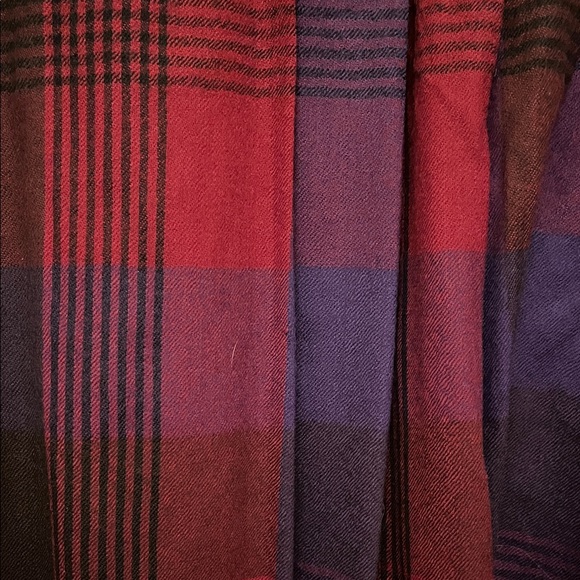 Vintage Perry Ellis Portfolio Plaid Wool Skirt - Picture 5 of 7